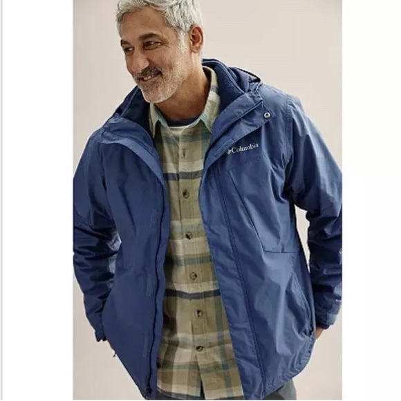 $260 Columbia Tunnel Falls Interchange Dark Mountain Blue Coat Jacket Medium M - Picture 12 of 16